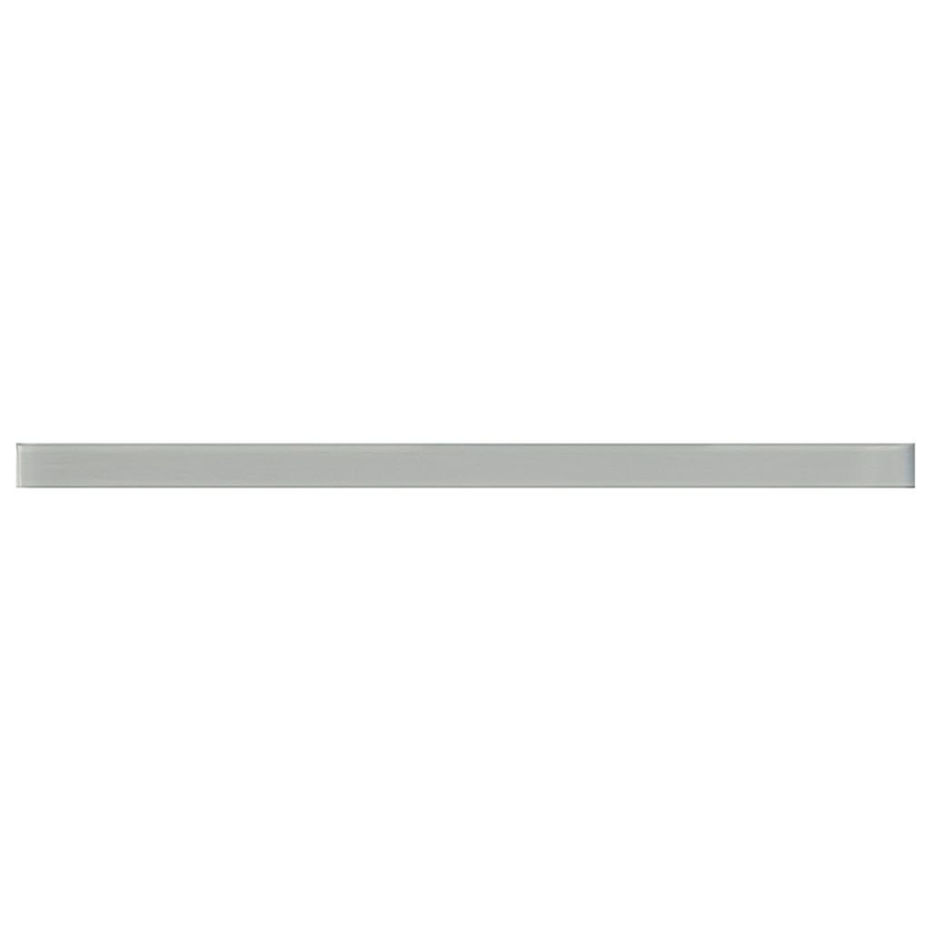 Gray 0.5 x 12 Glossy Glass Pencil Trim