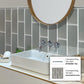 Gray 4 x 16 Glossy Glass Subway Tile