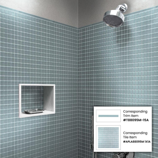 Fossil Gray 0.5 x 12 Matte Glass Pencil Trim - Sample