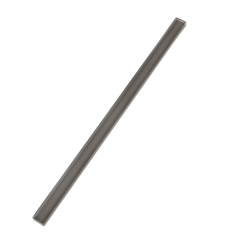 Ash Gray 0.5 x 12 Glossy Glass Pencil Trim