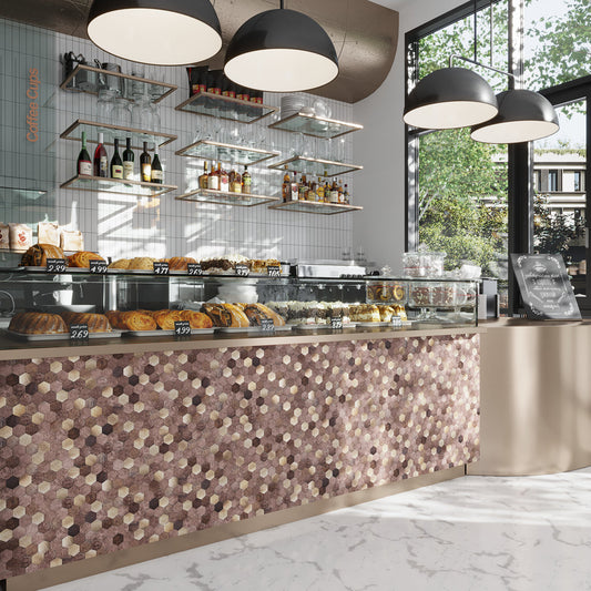 Gold 11 x 11 Honed PVC Peel and Stick Tile - Sample