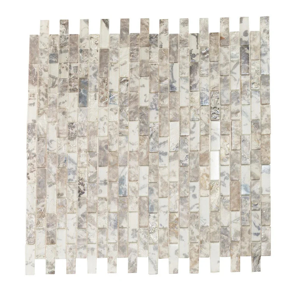 Grey 12 x 12 Matte Glass Mosaic Tile