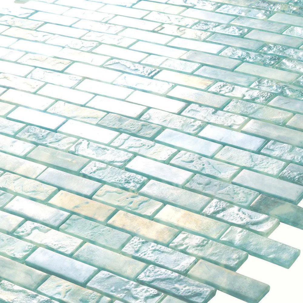 Aqua 12 x 12 Matte Glass Mosaic Tile