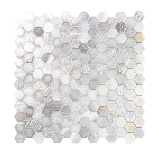 Grey 12 x 12 Matte Glass Mosaic Tile - Sample