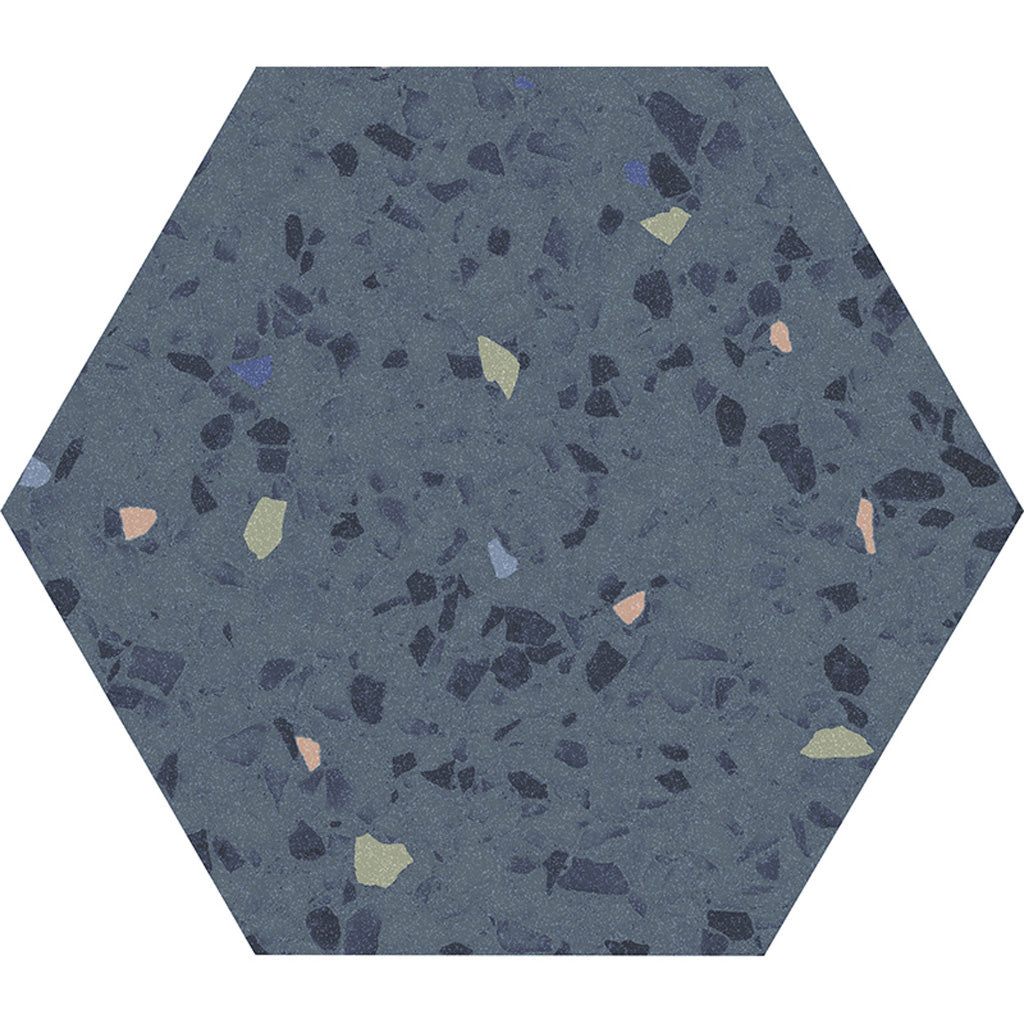 Blue 8 x 9 Matte Porcelain Hexagon Tile