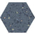 Blue 8 x 9 Matte Porcelain Hexagon Tile