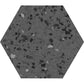 Gray and Black 8 x 9 Matte Porcelain Hexagon Tile