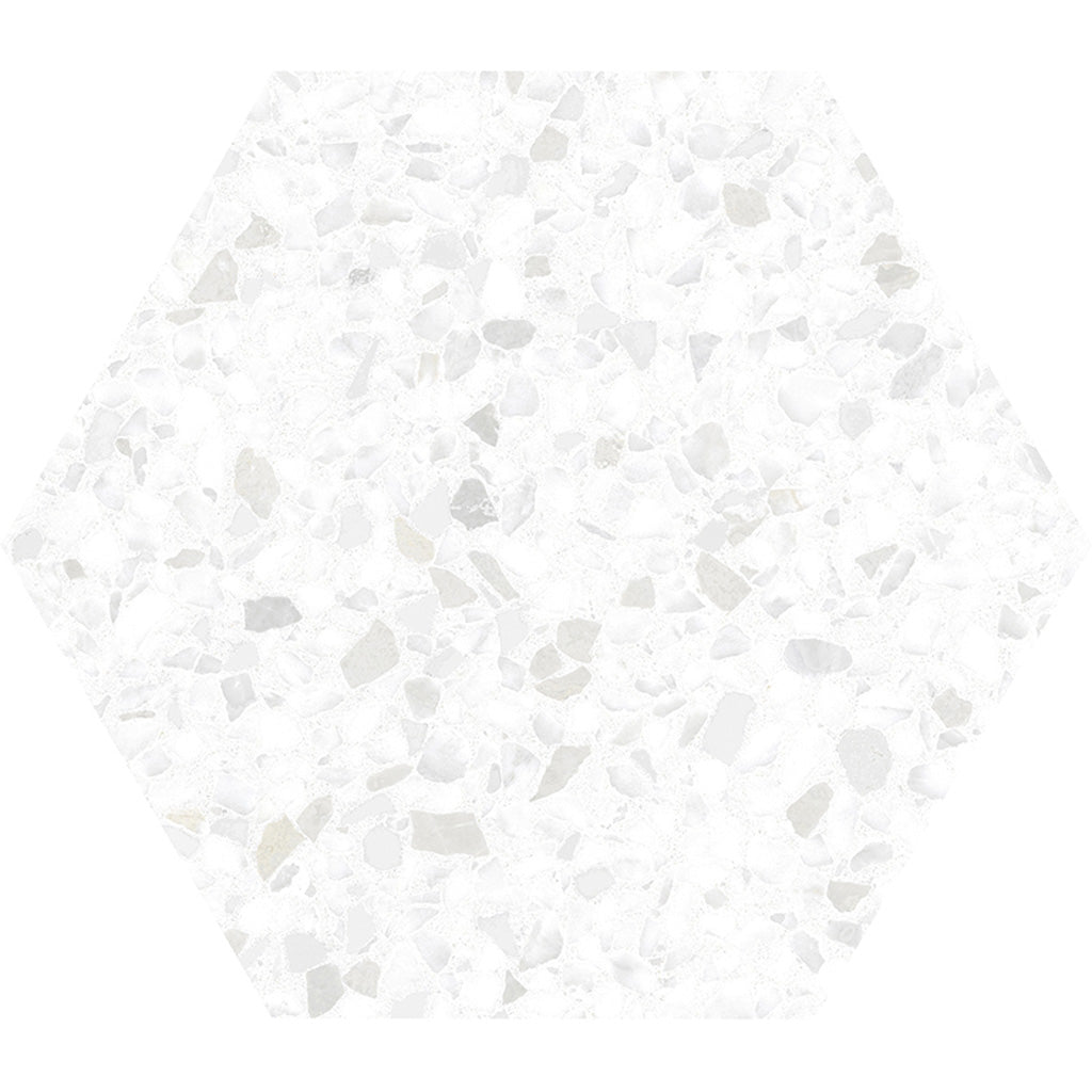 White 8 x 9 Matte Porcelain Hexagon Tile