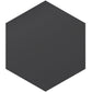 Metal Black 8 x 9 Matte Porcelain Hexagon Tile