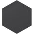 Metal Black 8 x 9 Matte Porcelain Hexagon Tile