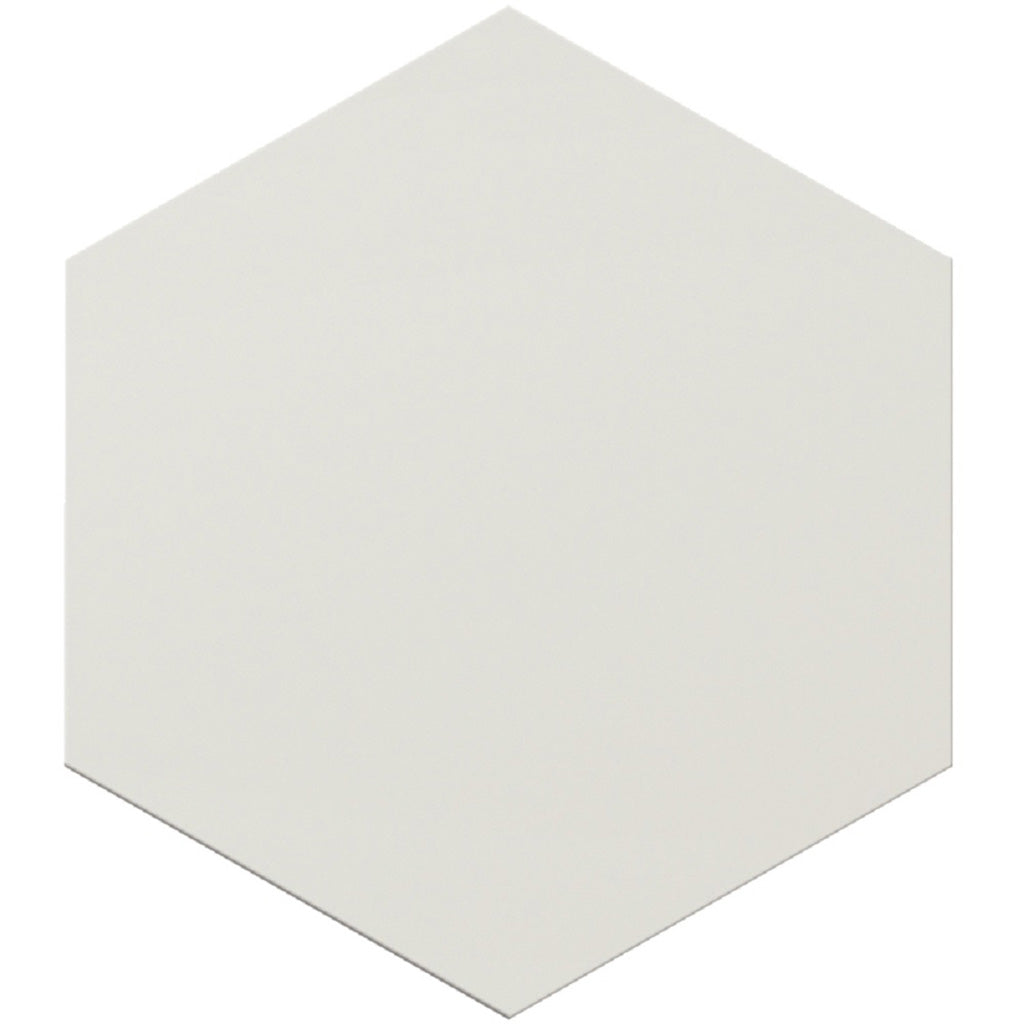 Chiffon White 8 x 9 Matte Porcelain Hexagon Tile