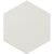 Chiffon White 8 x 9 Matte Porcelain Hexagon Tile