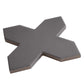 Terracota 7" and  Graphite Black 5" Matte Porcelain Star and Cross Tile