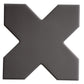 Pure White 7" and  Graphite Black 5" Matte Porcelain Star and Cross Tile