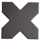 Terracota 7" and  Graphite Black 5" Matte Porcelain Star and Cross Tile - Sample
