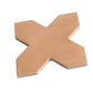 Pure White 7" and  Terracota 5" Matte Porcelain Star and Cross Tile - Sample