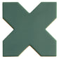 Pure White 7" and  Sage Green 5" Matte Porcelain Star and Cross Tile - Sample