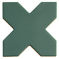 Sage Green 7" and 5" Matte Porcelain Star and Cross Tile - Sample