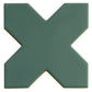 Sage Green 7" and 5" Matte Porcelain Star and Cross Tile