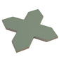 Sage Green 7" and 5" Matte Porcelain Star and Cross Tile