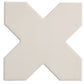 Light Gray 7" and  5" Matte Porcelain Star and Cross Tile