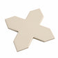 Terracotta 7" and Ecru Taupe 5" Matte Porcelain Star and Cross Tile