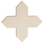 Graphite Black 7" and Ecru Taupe 5" Matte Porcelain Star and Cross Tile - Sample