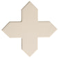 Sage Green 7" and Ecru Taupe 5" Matte Porcelain Star and Cross Tile