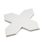 Graphite Black 7" and Pure White  5" Matte Porcelain Star and Cross Tile