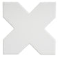 Terracota 7" and  Pure White 5" Matte Porcelain Star and Cross Tile - Sample