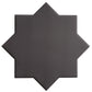 Graphite Black 7" and  Light Gray  5" Matte Porcelain Star and Cross Tile - Sample