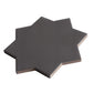 Graphite Black 7" and Pure White  5" Matte Porcelain Star and Cross Tile - Sample
