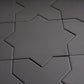 Graphite Black 7" and 5" Matte Porcelain Star and Cross Tile - Sample