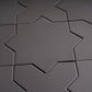 Graphite Black 7" and 5" Matte Porcelain Star and Cross Tile