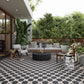 Graphite Black 7" and Ecru Taupe 5" Matte Porcelain Star and Cross Tile - Sample