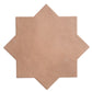 Terracotta 7" and Ecru Taupe 5" Matte Porcelain Star and Cross Tile
