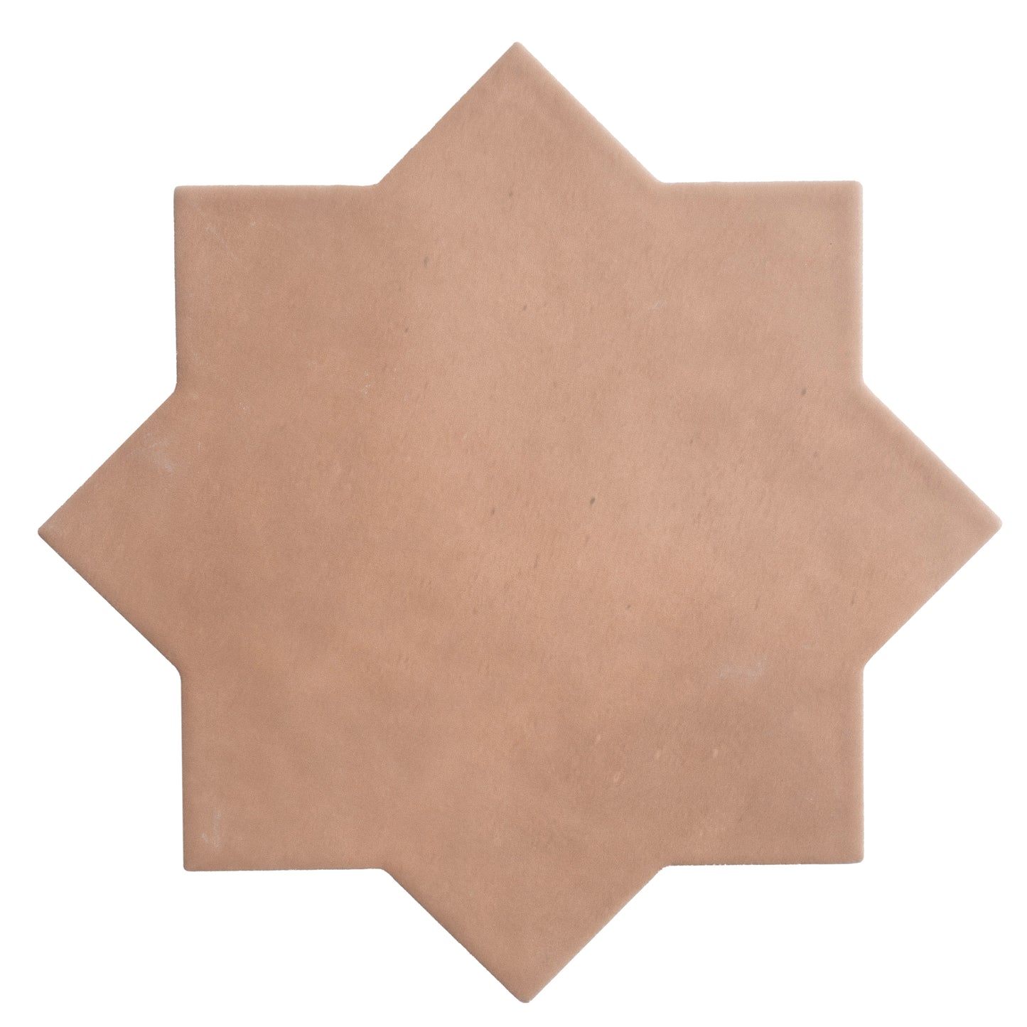 Terracota 7" and  Pure White 5" Matte Porcelain Star and Cross Tile