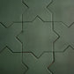 Sage Green 7" and 5" Matte Porcelain Star and Cross Tile - Sample
