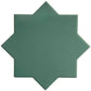 Sage Green 7" and  Pure White 5" Matte Porcelain Star and Cross Tile - Sample