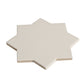Light Gray 7" and  5" Matte Porcelain Star and Cross Tile - Sample