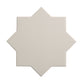Light Gray 7" and  5" Matte Porcelain Star and Cross Tile - Sample