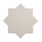 Light Gray 7" and  5" Matte Porcelain Star and Cross Tile