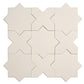 Light Gray 7" and  5" Matte Porcelain Star and Cross Tile - Sample