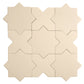 Ecru Taupe 7" and  5" Matte Porcelain Star and Cross Tile - Sample