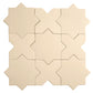 Ecru Taupe 7 x 7 Matte Porcelain Star Tile - Sample