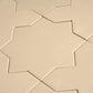 Ecru Taupe 7 x 7 Matte Porcelain Star Tile - Sample
