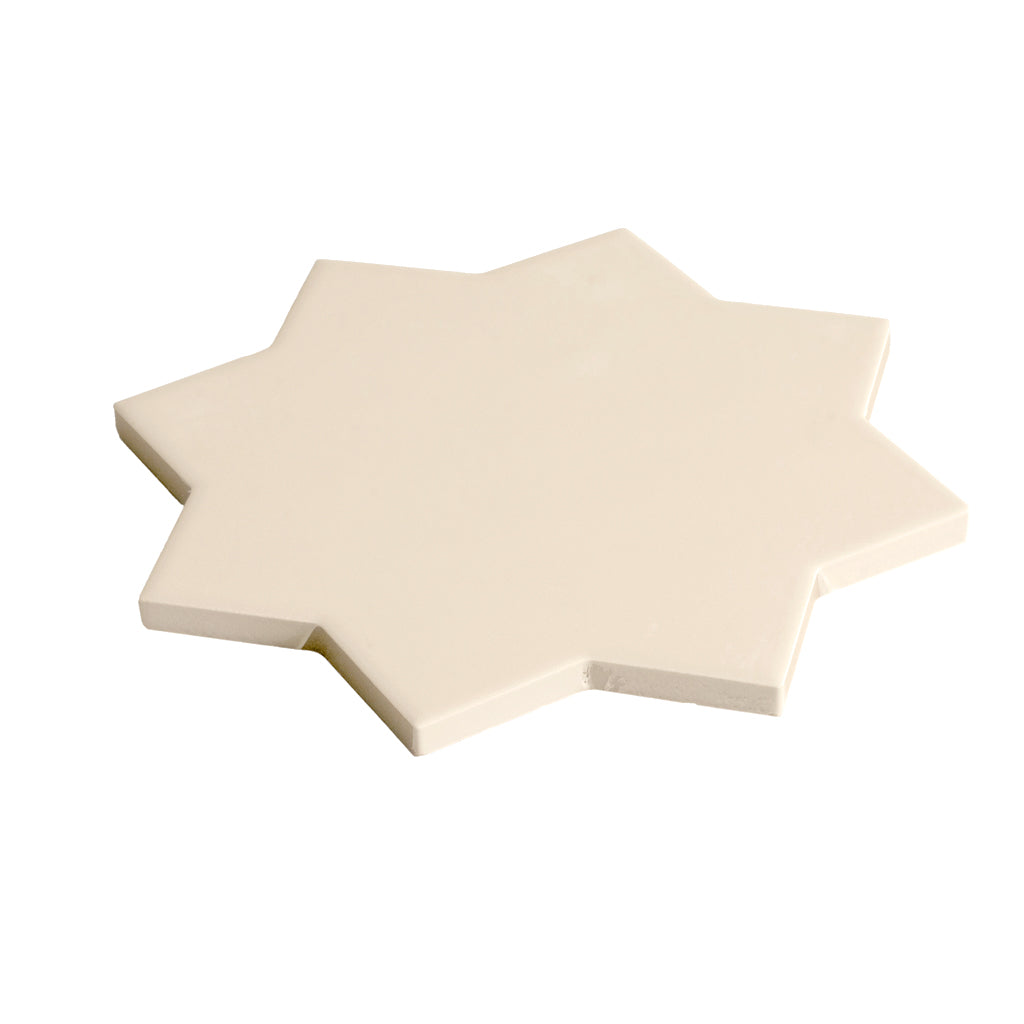 Ecru Taupe 7 x 7 Matte Porcelain Star Tile - Sample