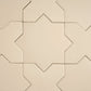 Ecru Taupe 7 x 7 Matte Porcelain Star Tile - Sample