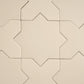 Ecru Taupe 7" and  5" Matte Porcelain Star and Cross Tile - Sample