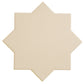 Ecru Taupe 7" and  Pure White 5" Matte Porcelain Star and Cross Tile - Sample